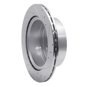 Kia Sorento Brake Rotor (1) - Rear Left - R1 Concepts - Drilled & Slotted - Silver - `03-`06